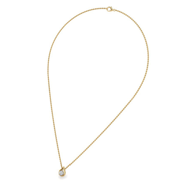 1/5-1/3 Cttw Diamond Teardrop Necklace 925 Sterling Silver / 18K Gold Vermeil pendant Fifth and Fine jewelry