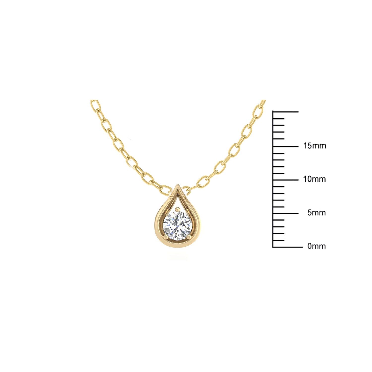 1/5-1/3 Cttw Diamond Teardrop Necklace 925 Sterling Silver / 18K Gold Vermeil pendant Fifth and Fine jewelry
