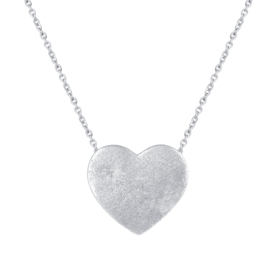 Pop-Up Floating Tiny Love Heart Simple Pendant in 925 Sterling Silver