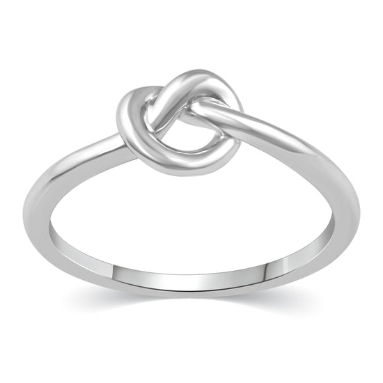 Love Knot Simple Plain Ring in 925 Sterling Silver