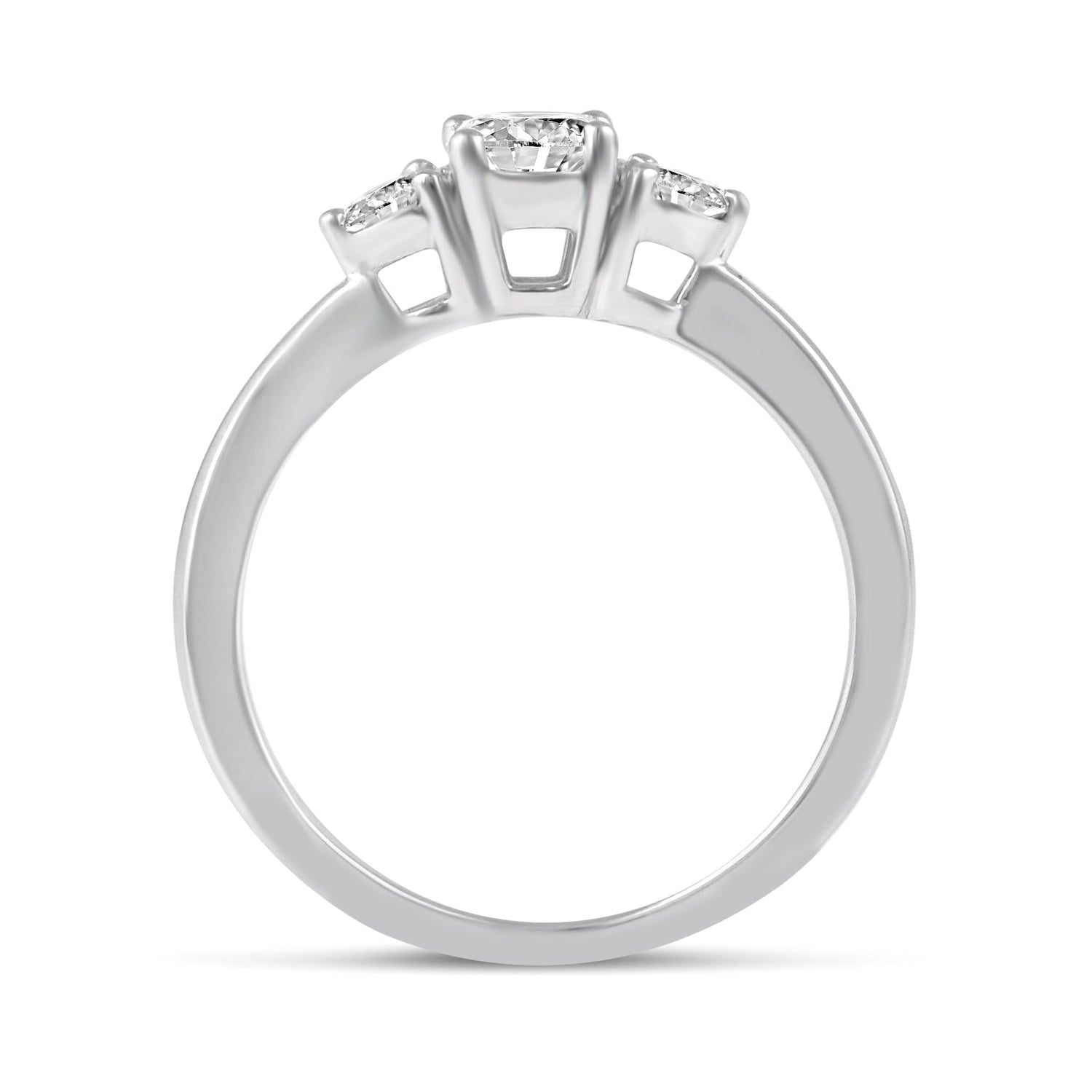 3-Stone Three Round Stone Ring in 925 Sterling Silver - Prime and Pure
