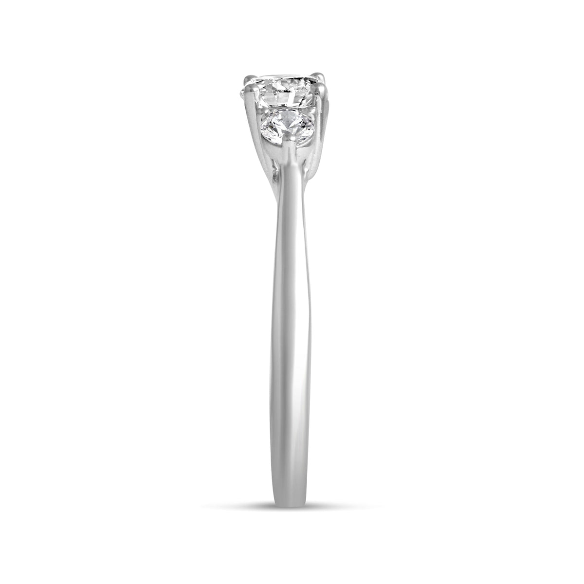 3-Stone Three Round Stone Ring in 925 Sterling Silver - Prime and Pure