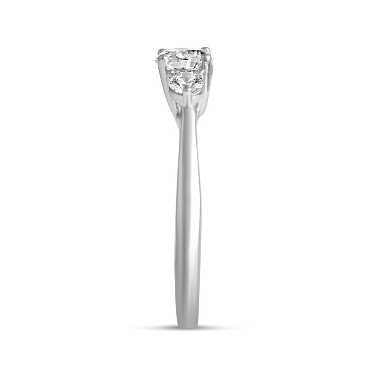 3-Stone Three Round Stone Ring in 925 Sterling Silver - Prime and Pure