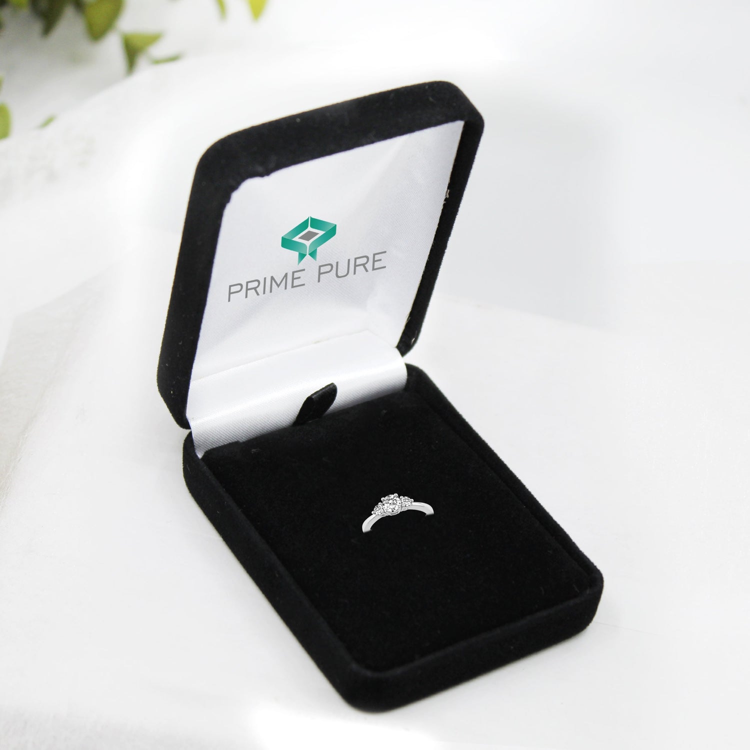 3-Stone Three Round Stone Ring in 925 Sterling Silver - Prime and Pure