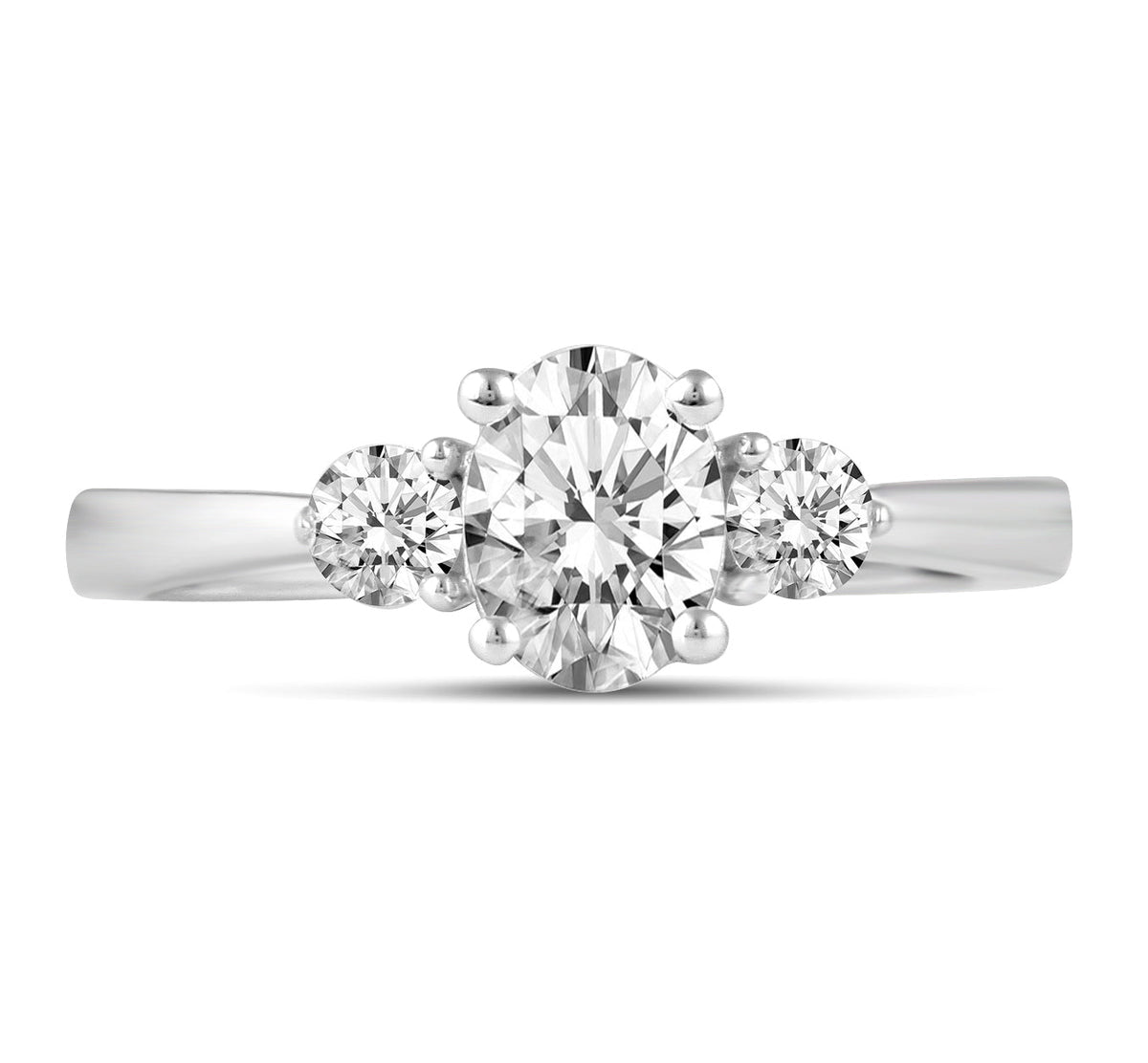 3-Stone Three Stone Oval Cut Ring in 925 Sterling Silver Jewelry primeandpure