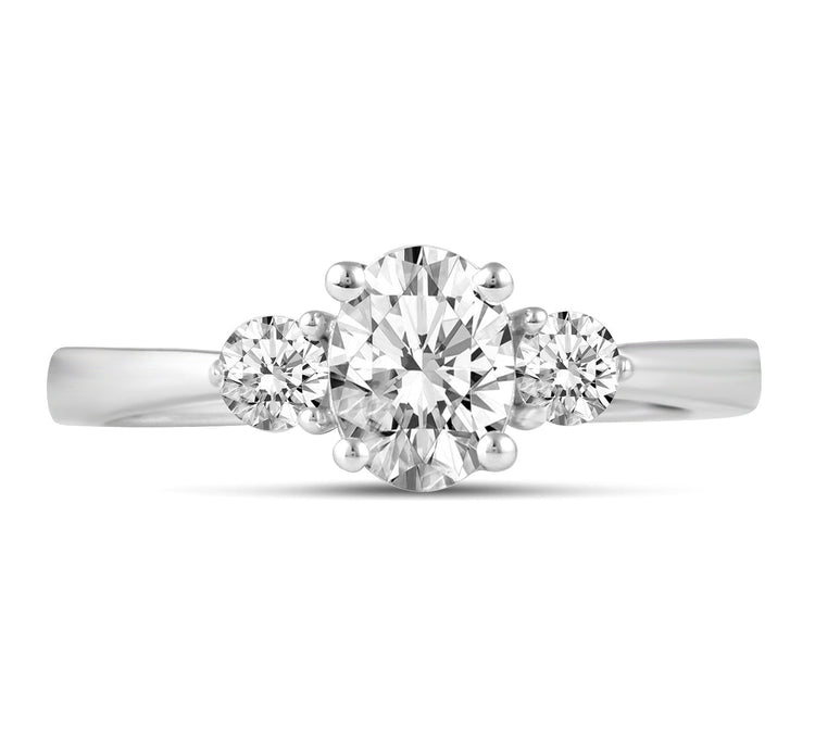3-Stone Three Stone Oval Cut Ring in 925 Sterling Silver Jewelry primeandpure
