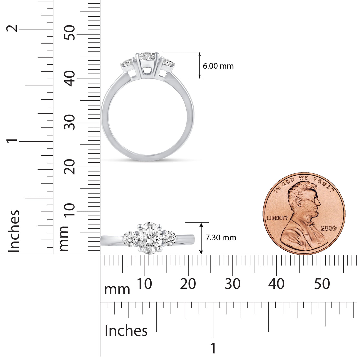 3-Stone Three Stone Oval Cut Ring in 925 Sterling Silver - Prime and Pure