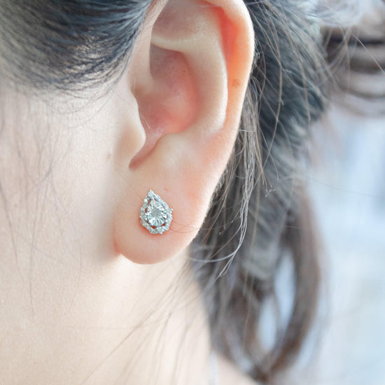 1/5ct tw Diamond Pear Cluster Fashion Stud Earring in Sterling Silver - Fifth and Fine