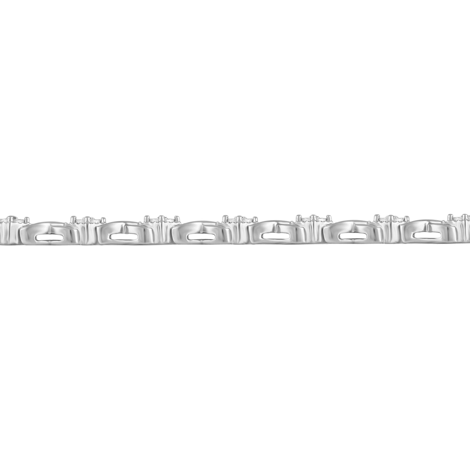 1/2ct tw Diamond XO Square Tennis Bracelet in Sterling Silver - Fifth and Fine