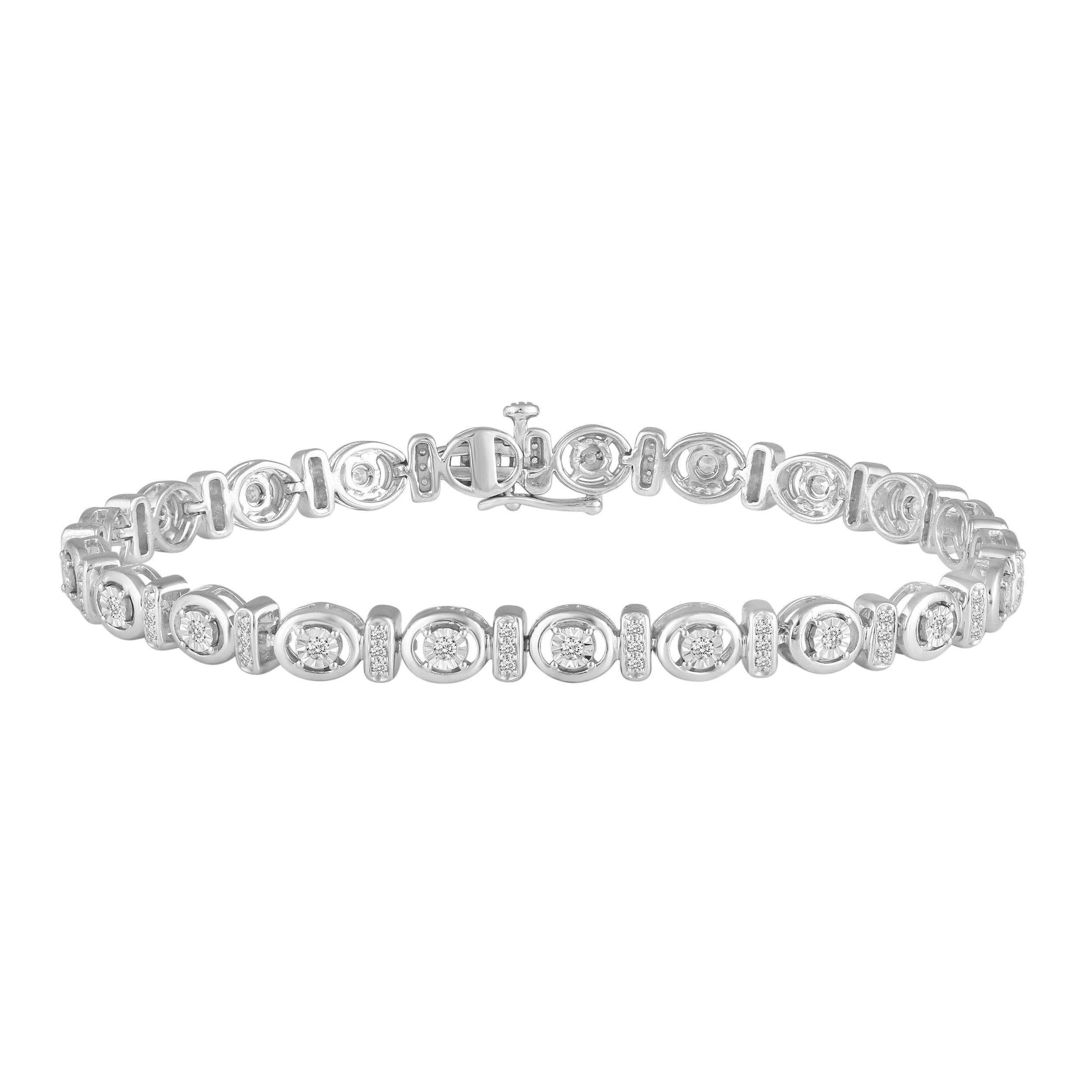 Oval Diamond Cluster with Milgrain Tennis Bracelet | New York Jewelers  Chicago