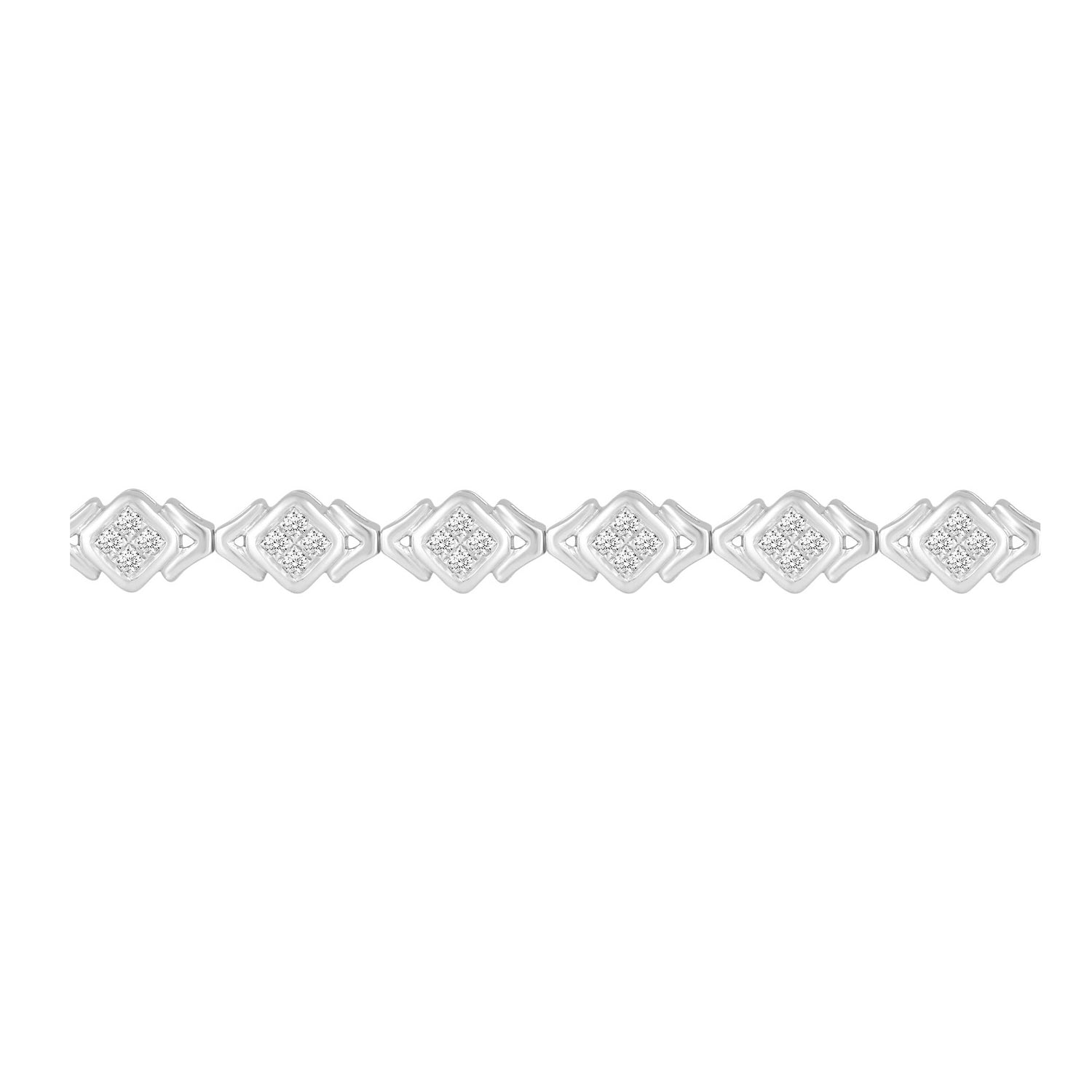 3/4 CT TW Diamond Tennis Bracelet in Sterling Silver