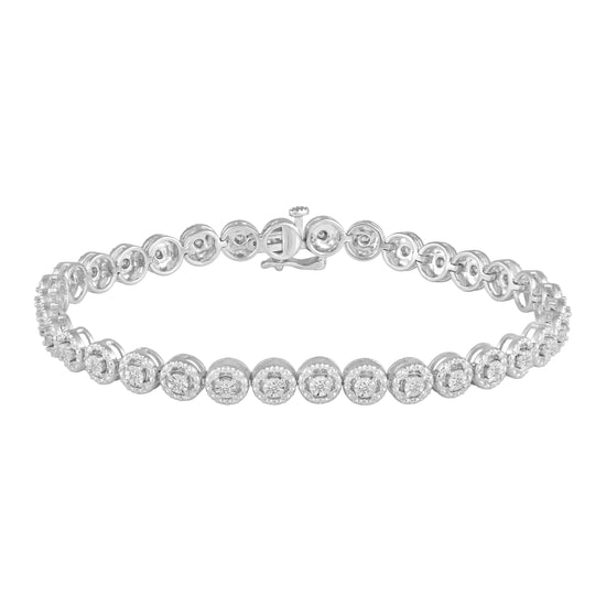 1.0 CT TW Diamond Round Tennis Bracelet in Sterling Silver by Fifth and Fine