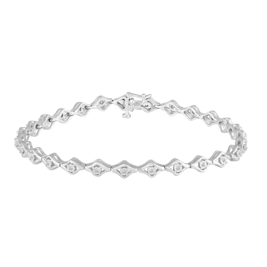 1/5 CT TW Diamond Tennis Bracelet in Sterling Silver - Fifth and Fine