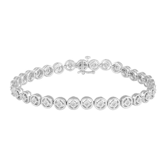 1/2 CT TW Diamond Tennis Bracelet in Sterling Silver