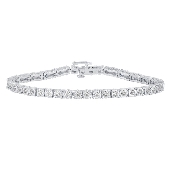 2.00 - 1.00 Cttw Tennis Bracelet set in 925 Sterling Silver