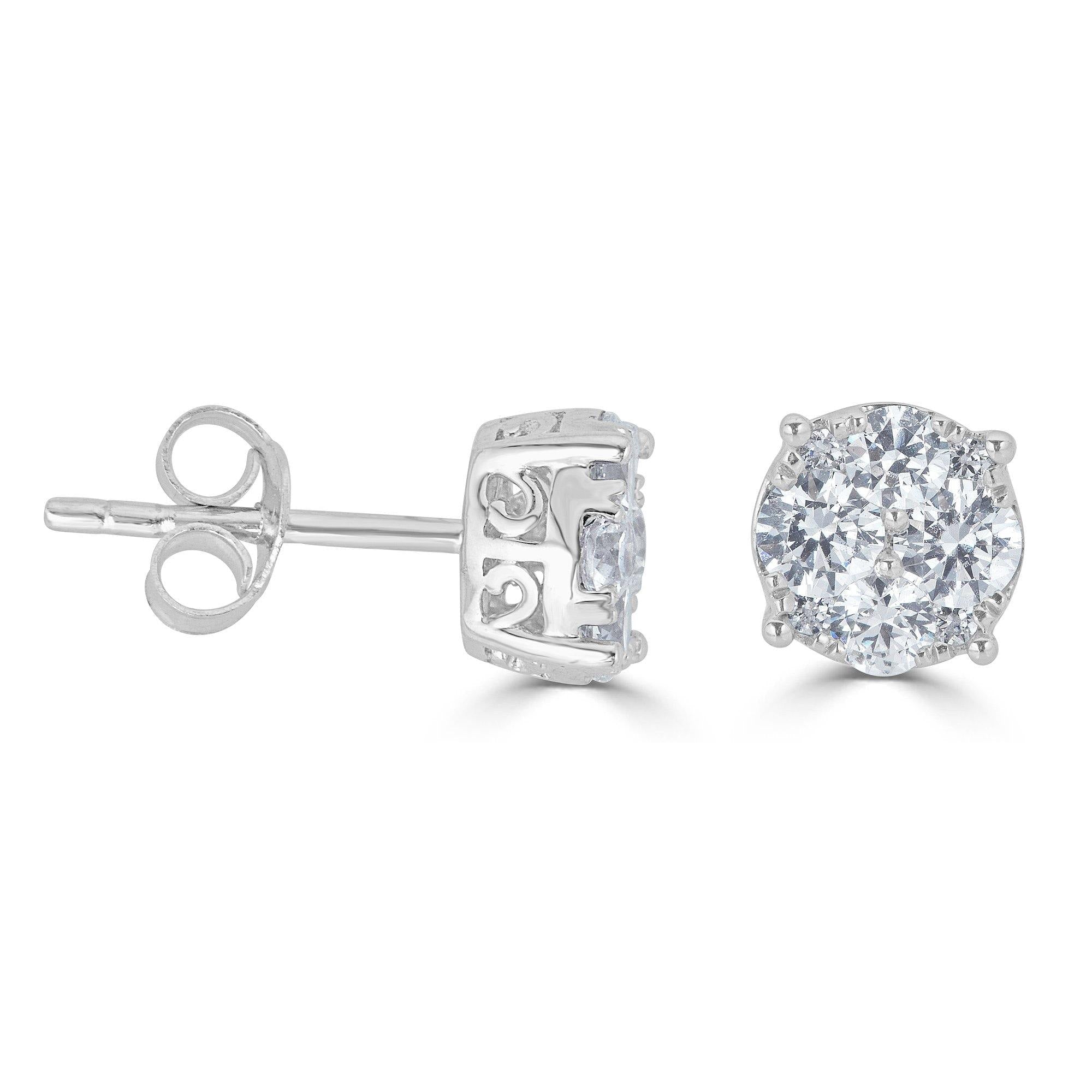 Stud American Diamond Earrings: Sparkle With Affordable Glamour - Tito's  Fashion House