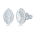 1/5Ct TW Diamond Marquise Cluster Studs in Sterling Silver - Fifth and Fine