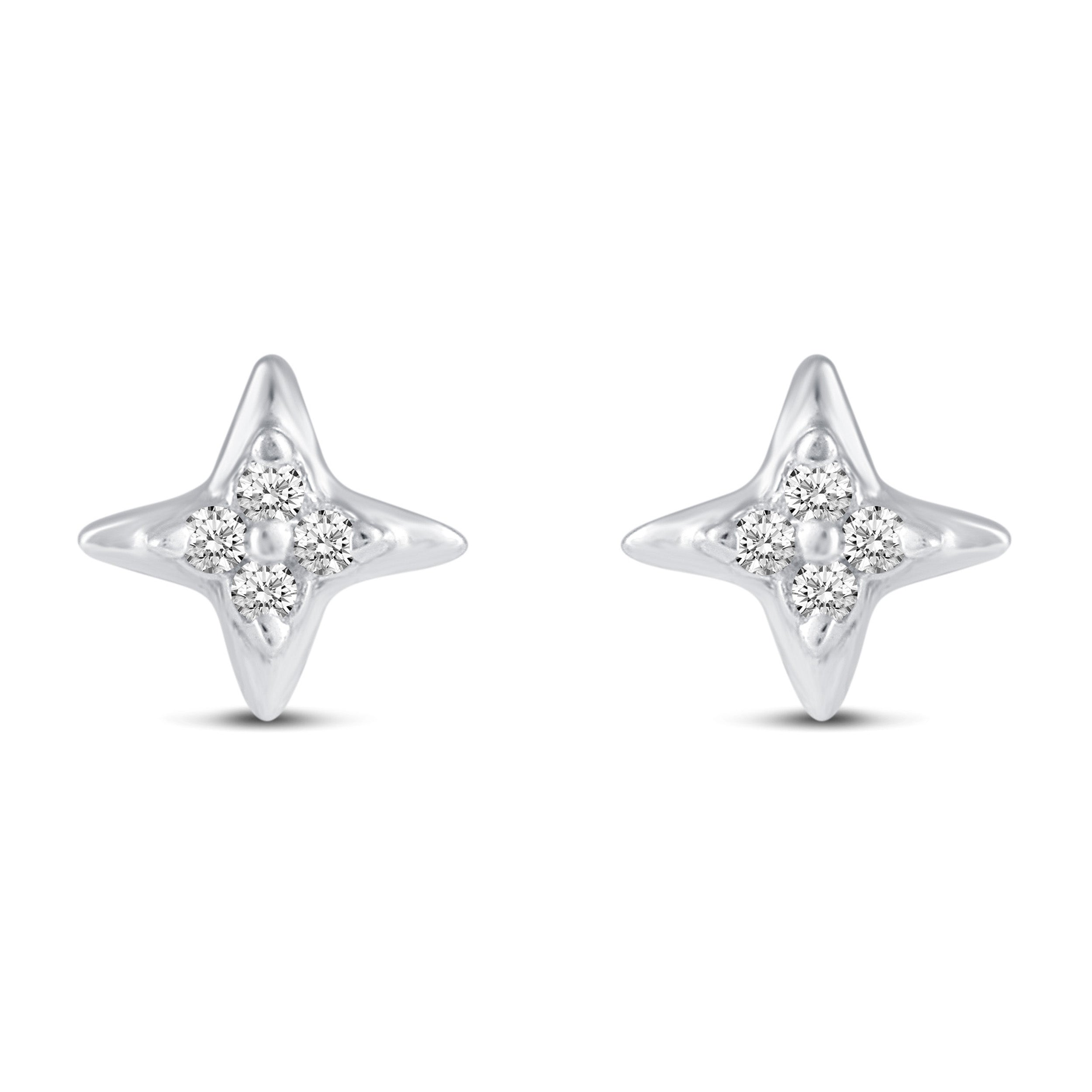 Diamond Star-Shaped Stud Earrings - Designs by Aaron