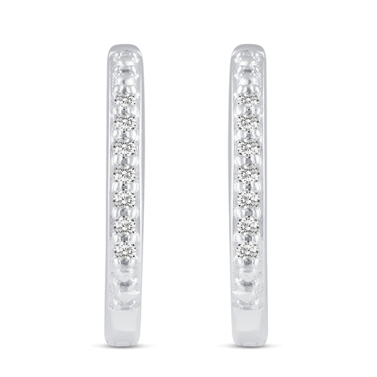 3 Pairs Set Ear Party 1/10 Cttw Natural Diamond Single Stone Sun Huggies Stud Earrings in 925 Sterling Silver