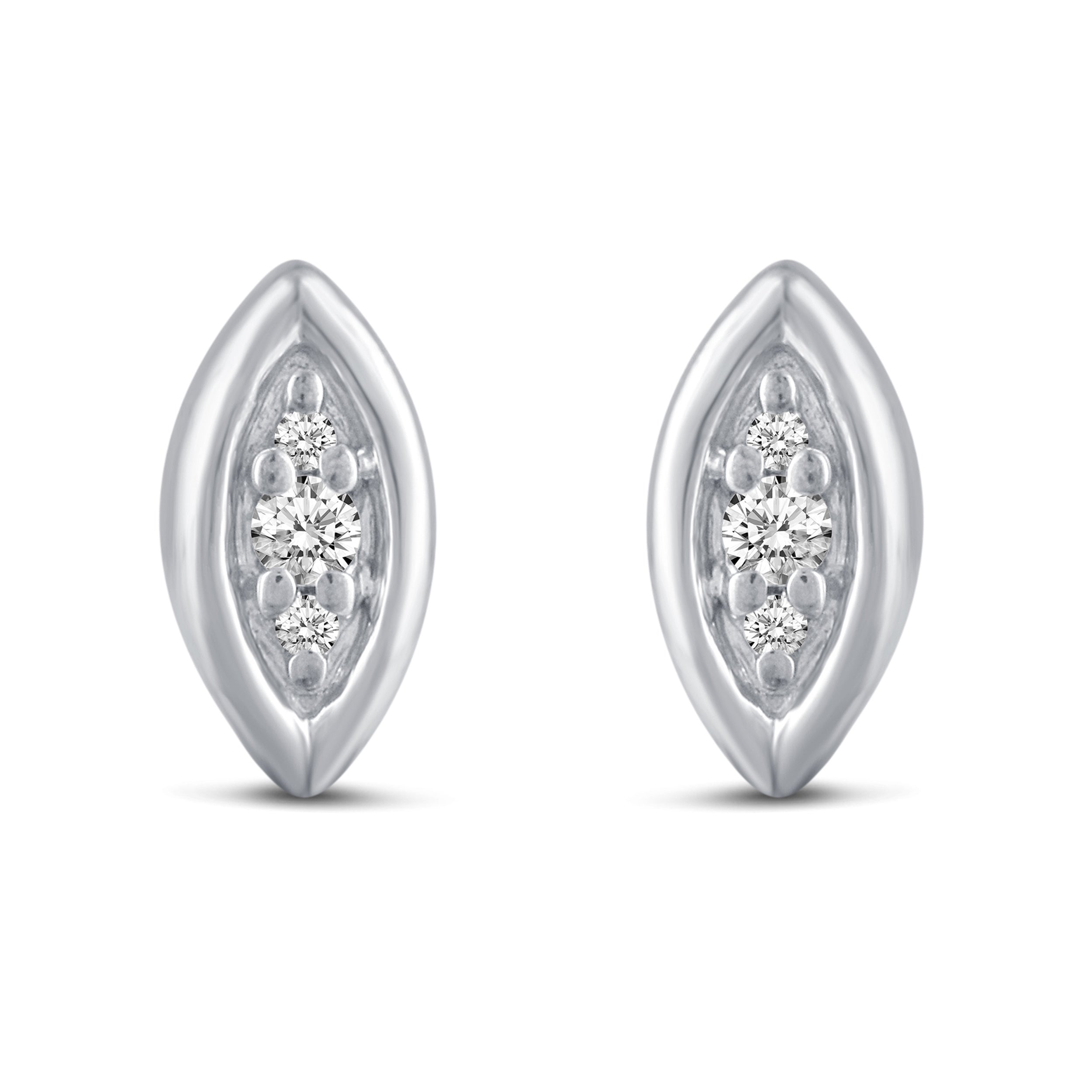 Marquise Diamond Solitaire Stud Earrings 14K, 3/4 ctw.