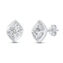 14K Yellow/White Gold 1/2 Cttw (I1-I2 Clarity) Diamond Leaf Stud Earrings