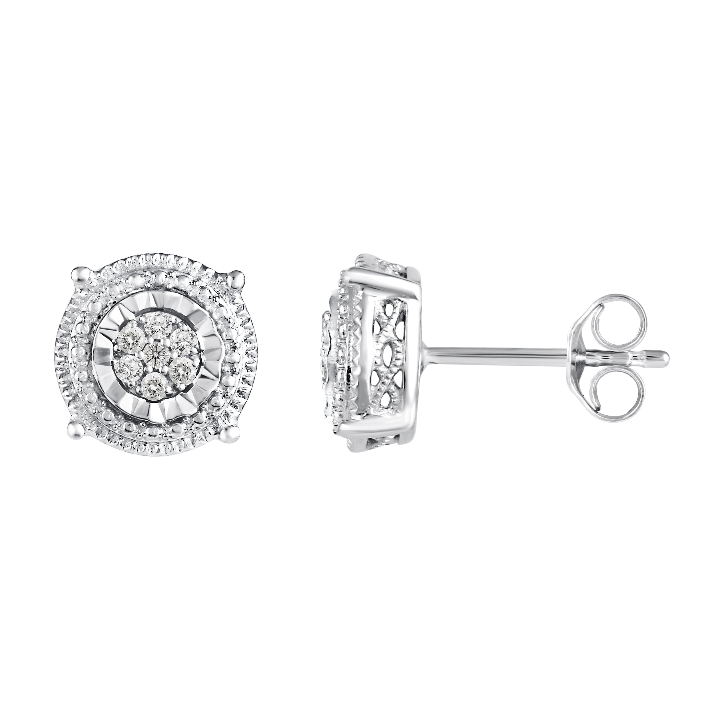 Fifth And Fine Diamond Earrings Stud Earring Silver discount & Diamonds