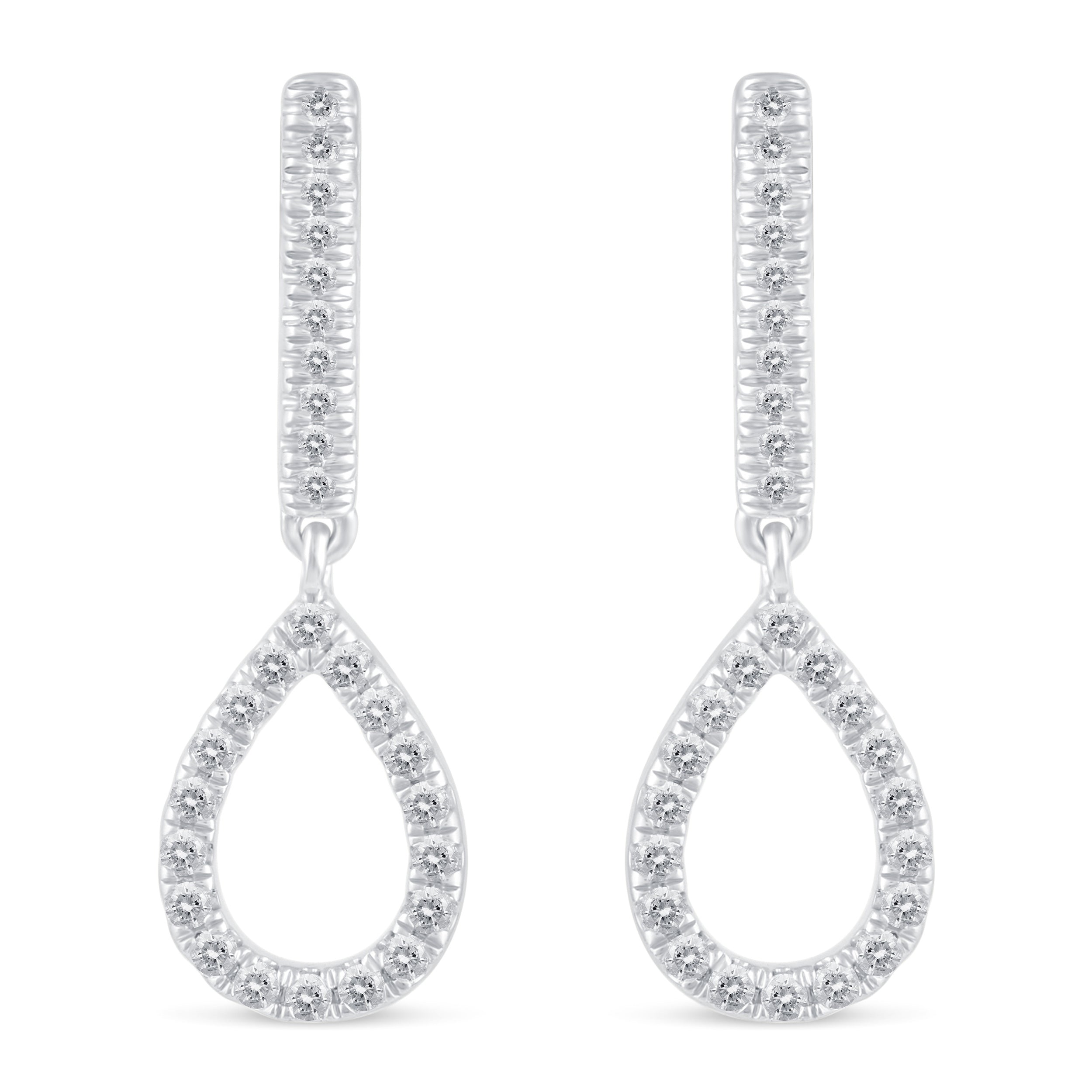 Factory 925 Silver Diamond Waterdrop Earrings