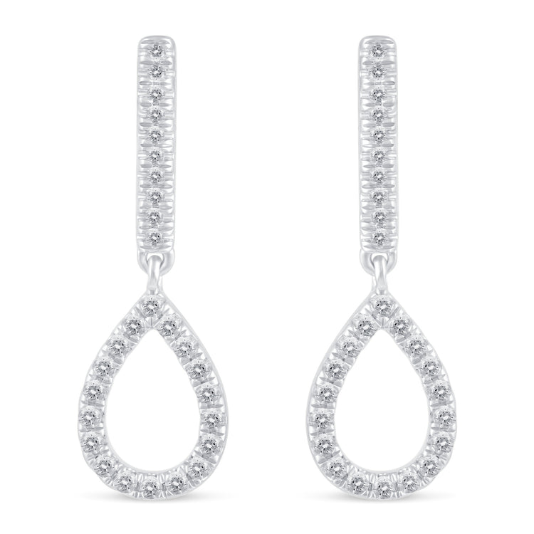 1/2 Ctw Natural Diamonds Dangle Drop Earrings in 925 Sterling Silver  birthday valentine&