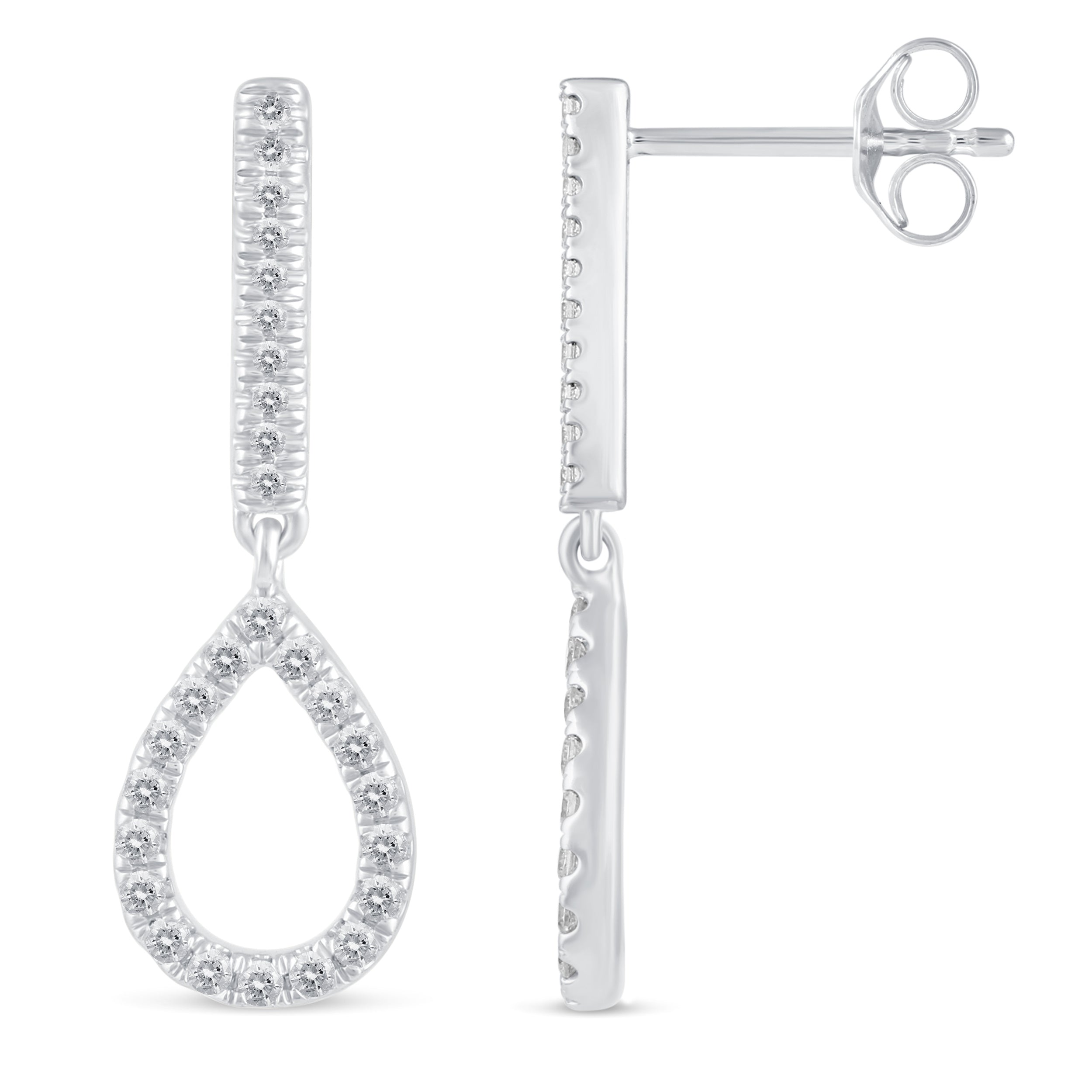 CZ Bold Pear Drop Earrings | Bridal Jewelry | Wedding Earrings
