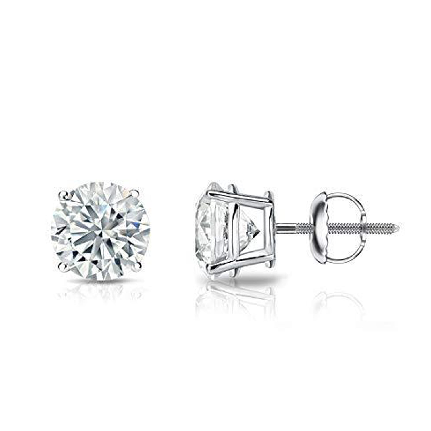 I.G.L Certified 1/4 Cttw Diamond Stud Earrings set in 14K White Gold fine jewelry certified diamond