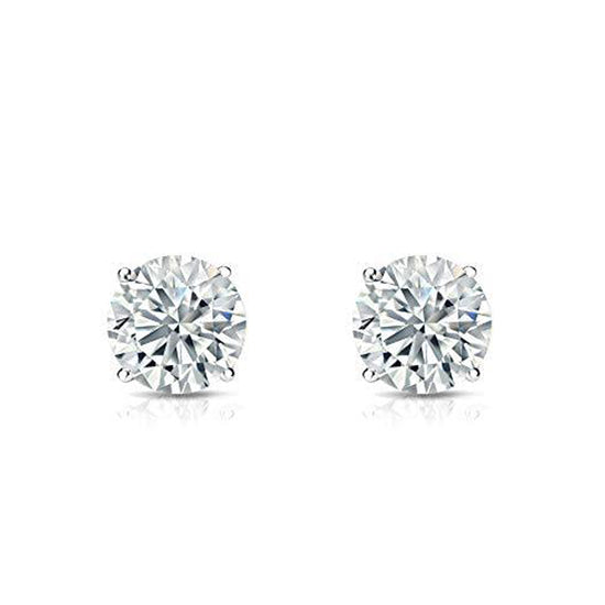 I.G.L Certified 1/2 Cttw Diamond Stud Earrings set in 14K White Gold fine jewelry certified diamond