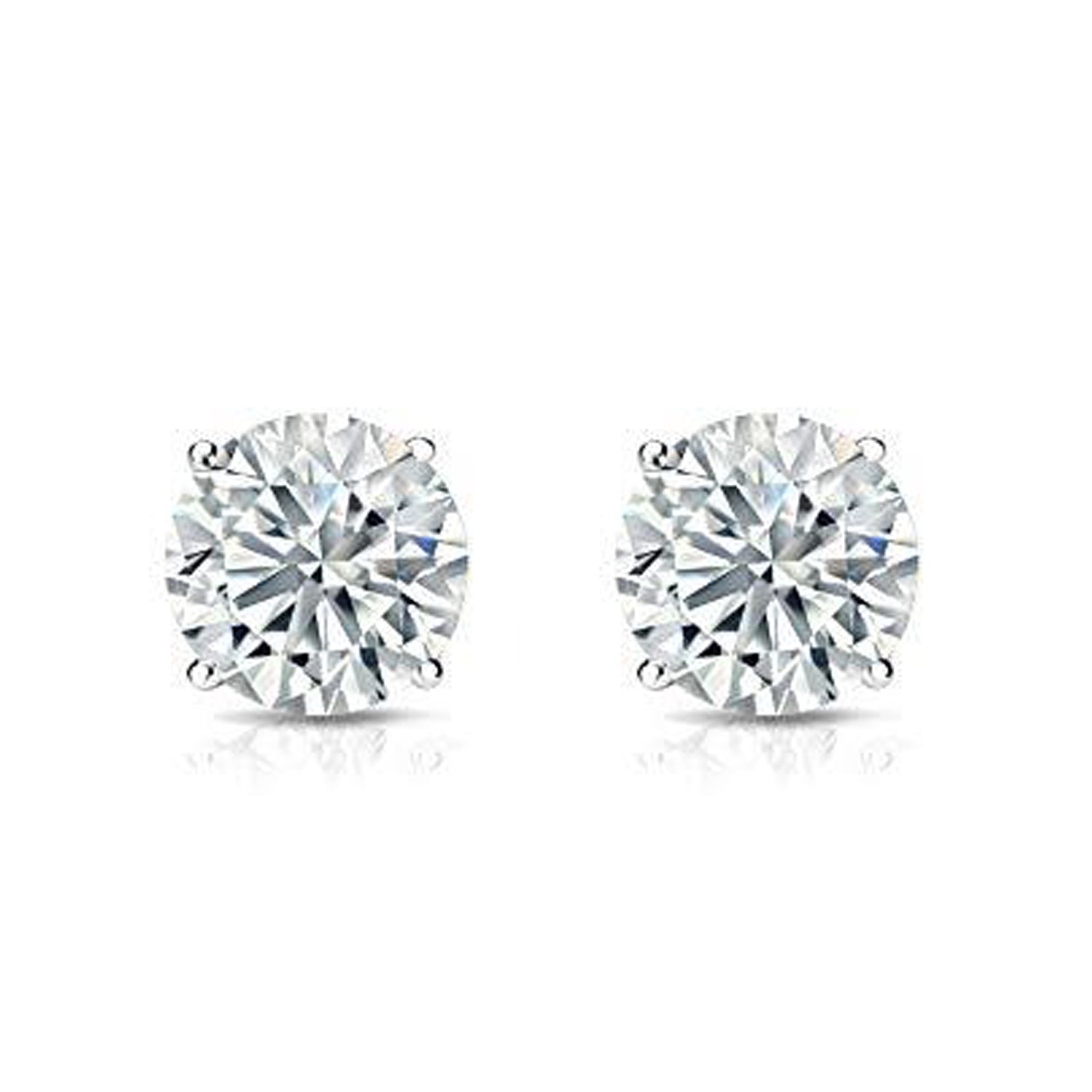 I.G.L Certified 1/2 Cttw Diamond Stud Earrings set in 14K White Gold fine jewelry certified diamond