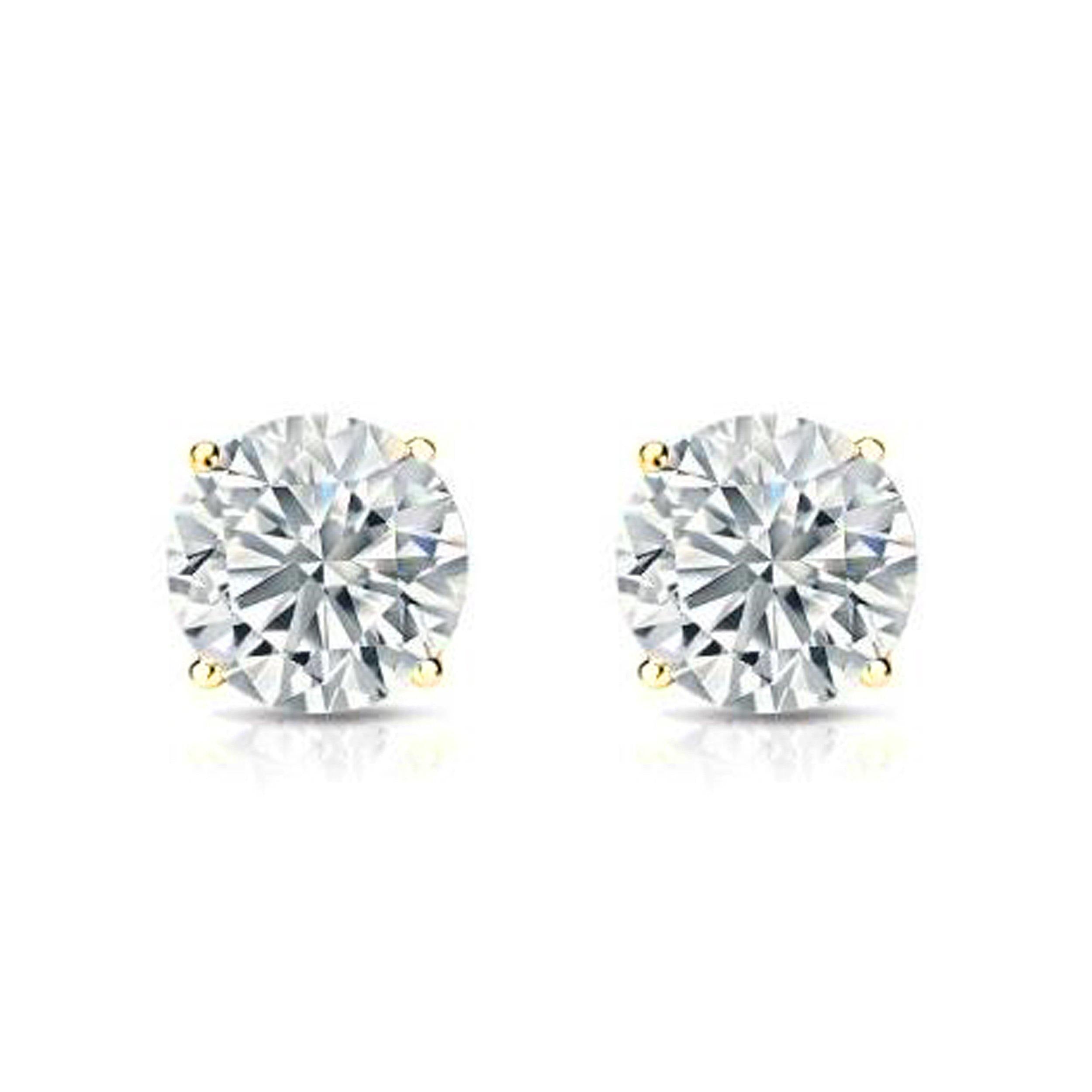 I.G.L Certified 1/2 ~ 1/4 Cttw Diamond Stud Earrings set in 14K