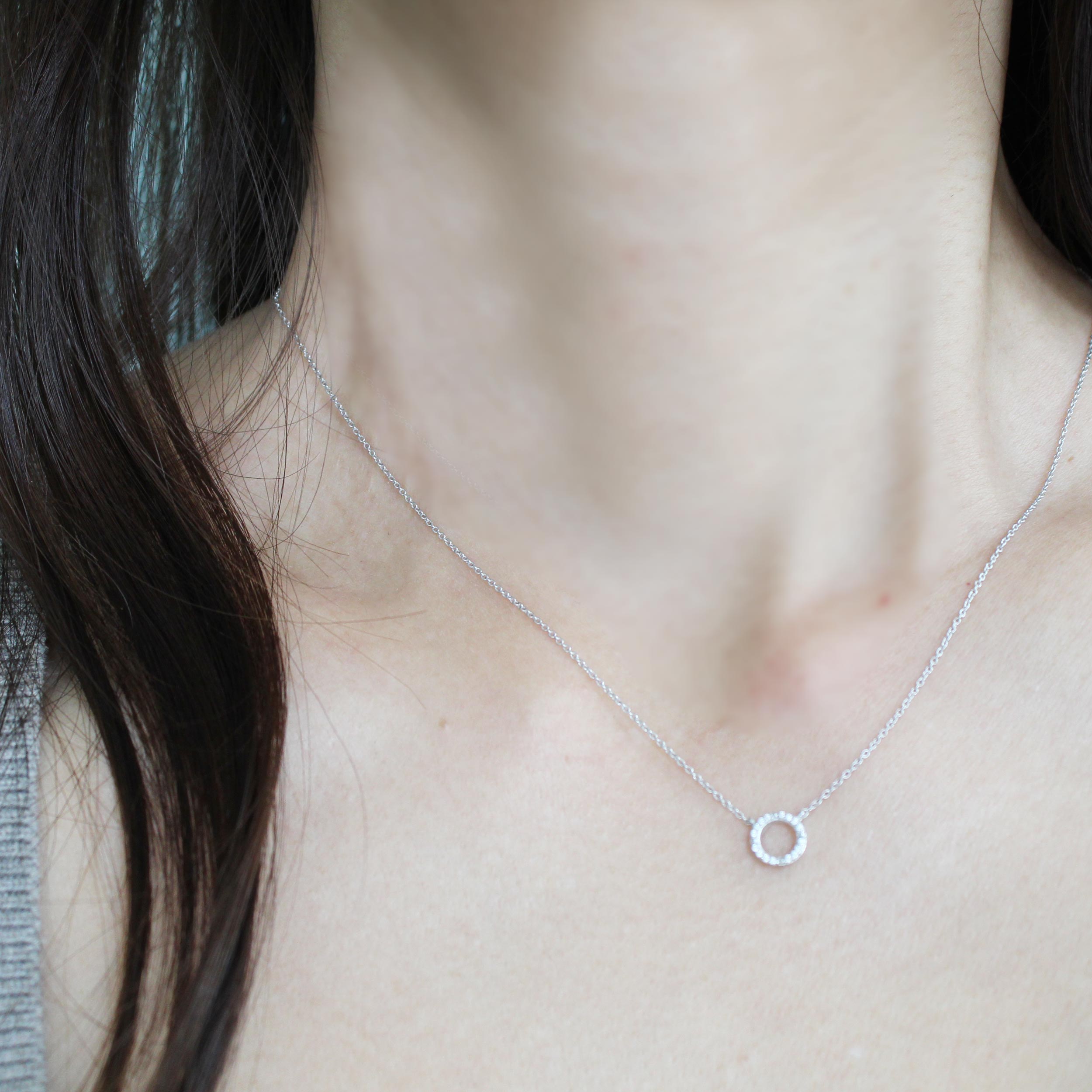 Small Silver Diamond Drop Necklace - Etsy | Diamond necklace simple,  Diamond drop necklace, Simple necklace