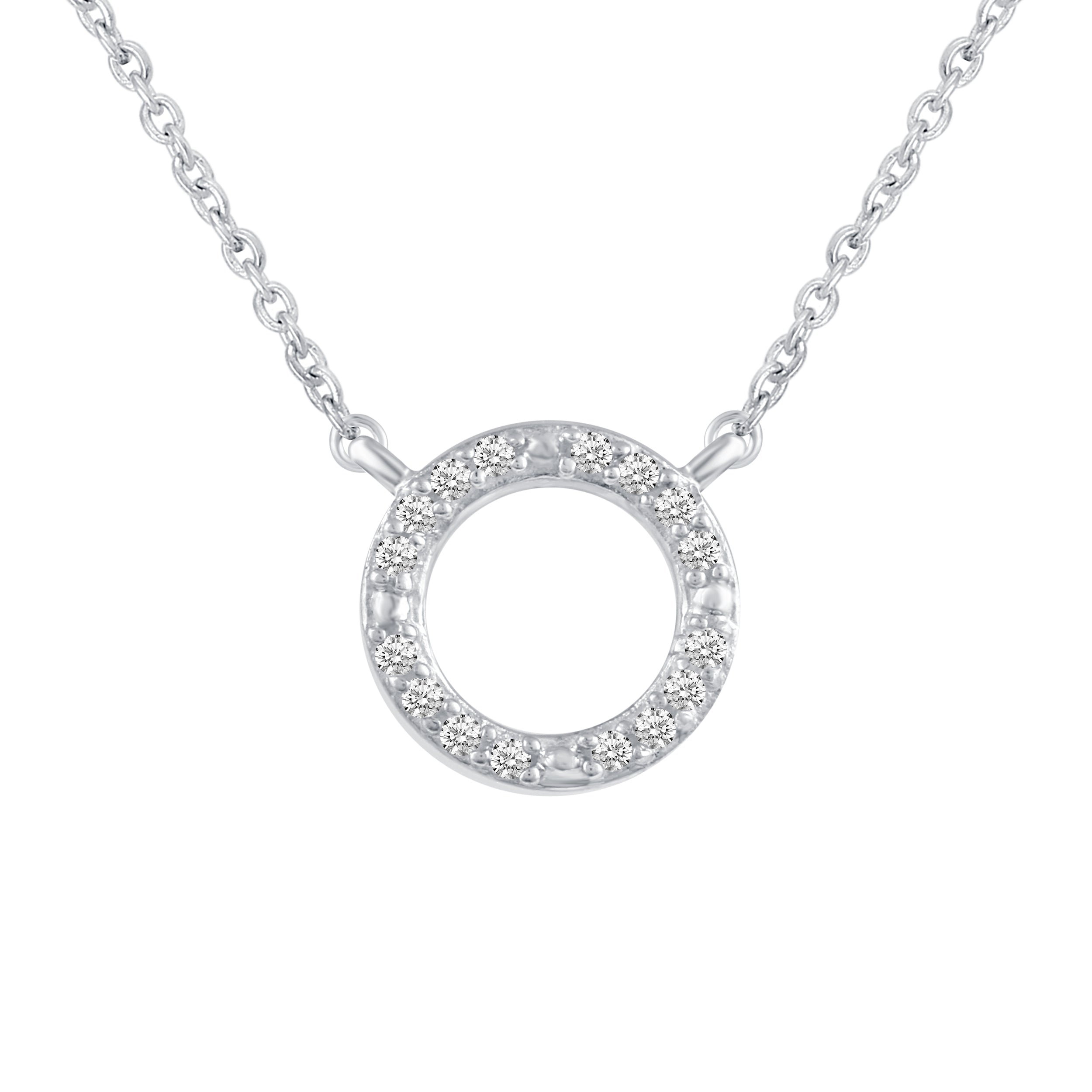 Buy 18k Yellow Gold Dual Circle Diamond Pendant Necklace Online | Madanji  Meghraj
