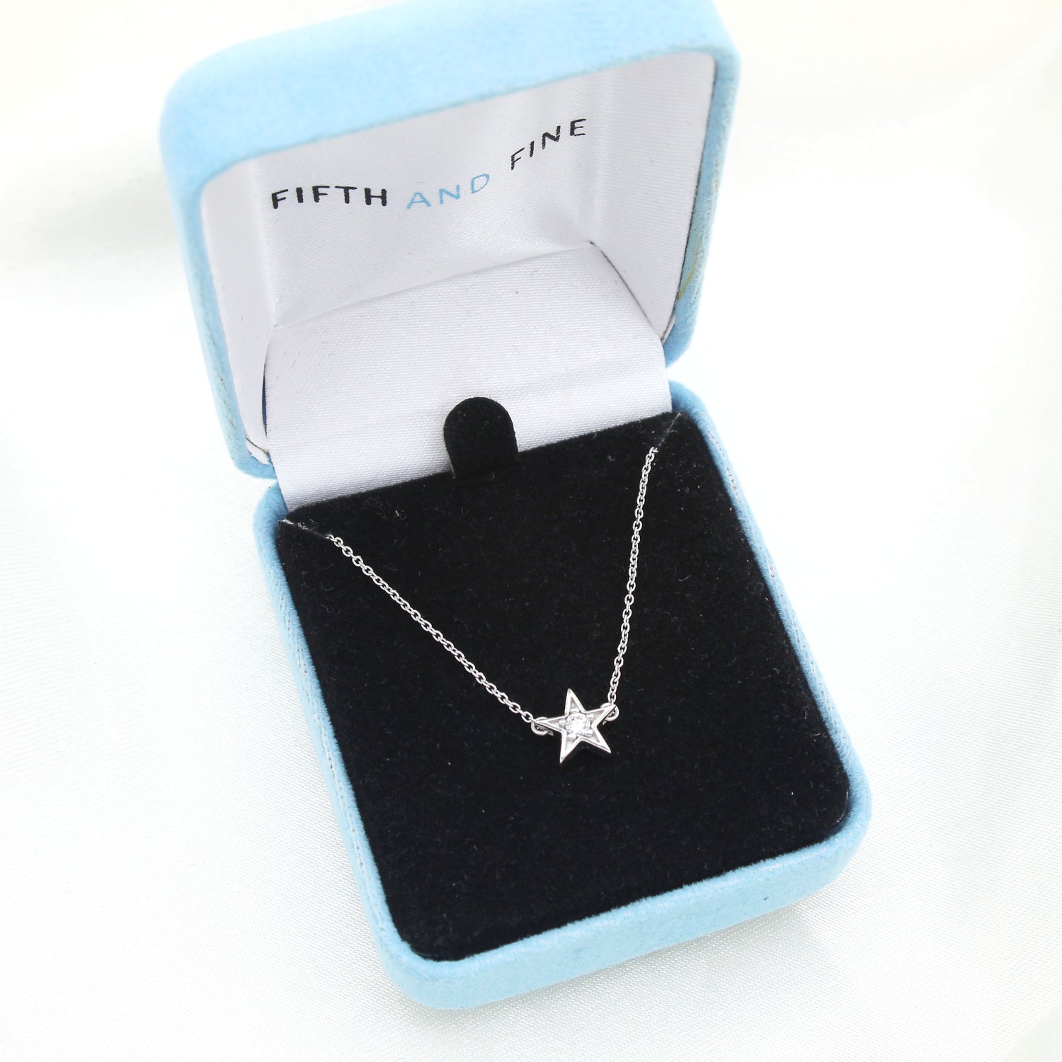 Star 1/20 Cttw Natural Diamond Pendant Necklace set in 925 Sterling Silver jewelry gift layring