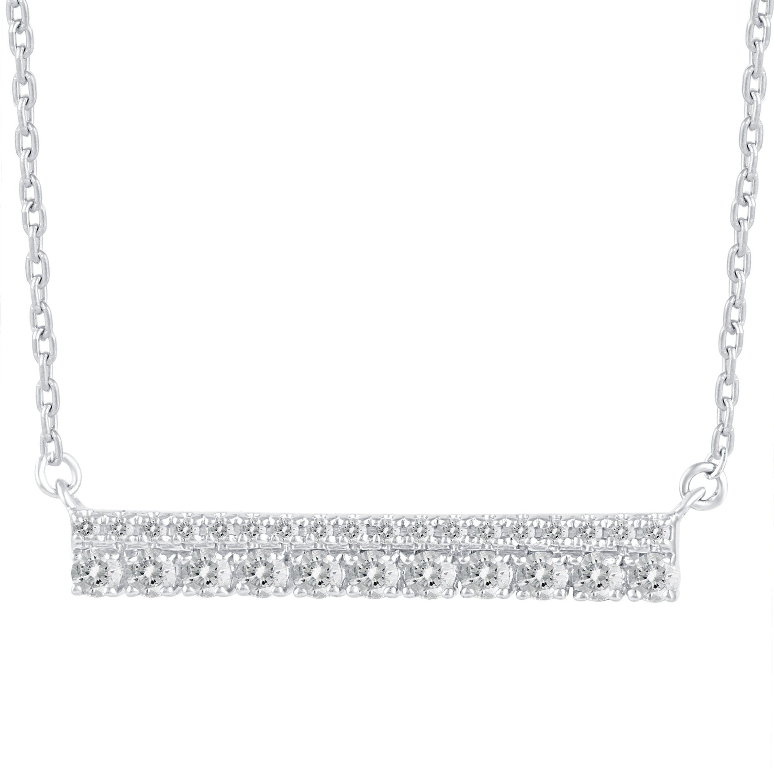 Horizontal Diamond Bar Necklace – Kingofjewelry.com