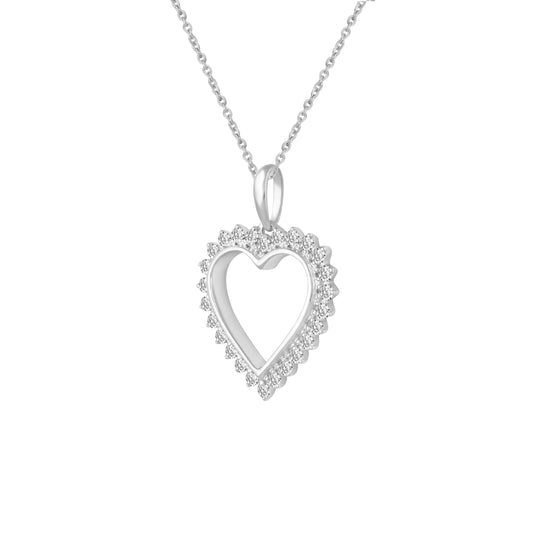 1/4ct tw Diamond Heart Pendant in Sterling Silver