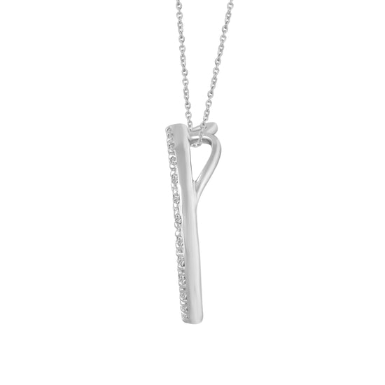 3/4ct tw Natural Diamond Circle Pendant in Sterling Silver fifthandfine jewelry