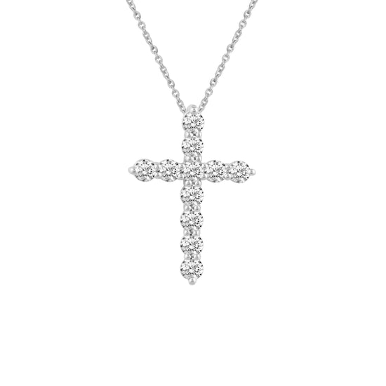 1/5ct tw Diamond Cross Pendant in Sterling Silver - Fifth and Fine