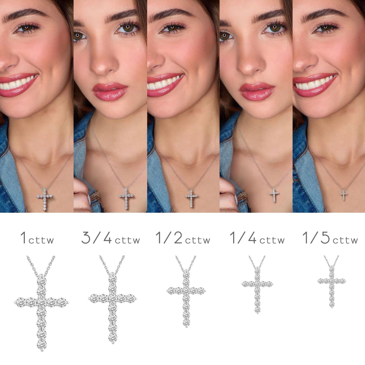 cross pendant necklace natural diamond affordable gift birthday anniversary