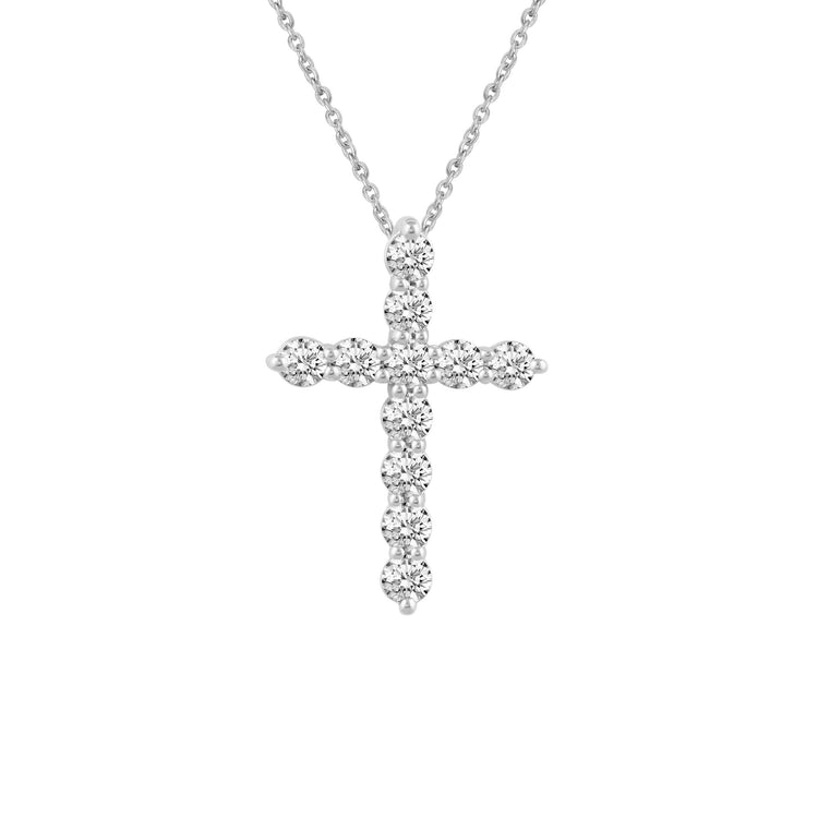 1/4ct tw Diamond Cross Pendant in Sterling Silver - Fifth and Fine