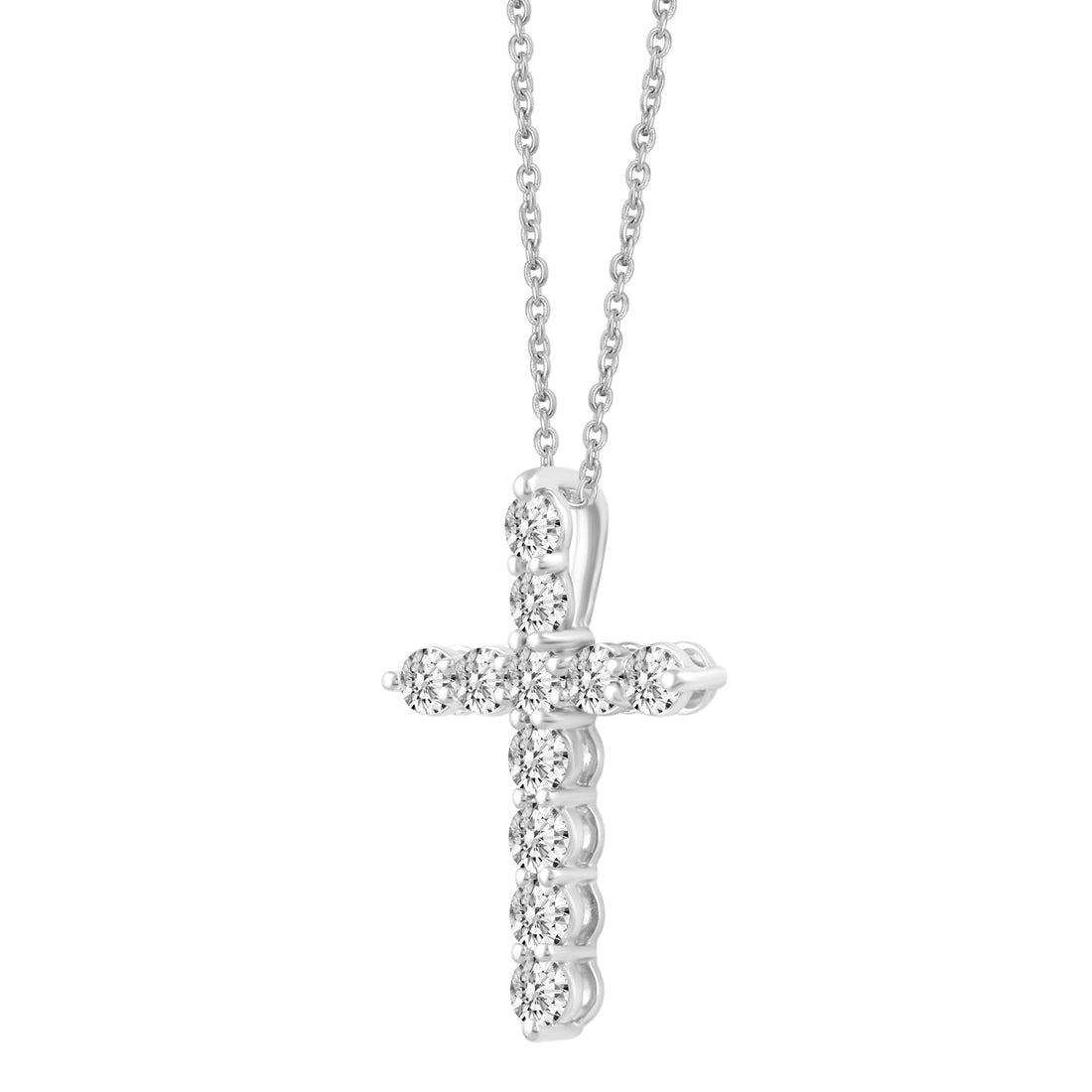 1ct tw Diamond Cross Pendant in Sterling Silver – Fifth and Fine