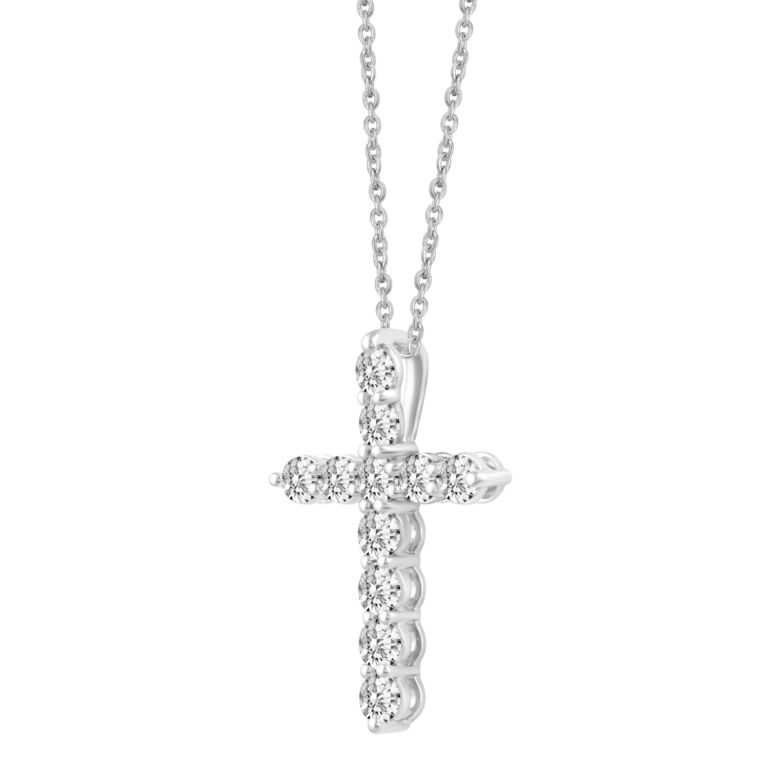 1/5ct tw Diamond Cross Pendant in Sterling Silver - Fifth and Fine