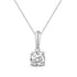 14K Gold 1/5 Carat TW Natural Round (I1-I2 Clarity) Diamond Pendant Necklace in White, Rose or Yellow Gold