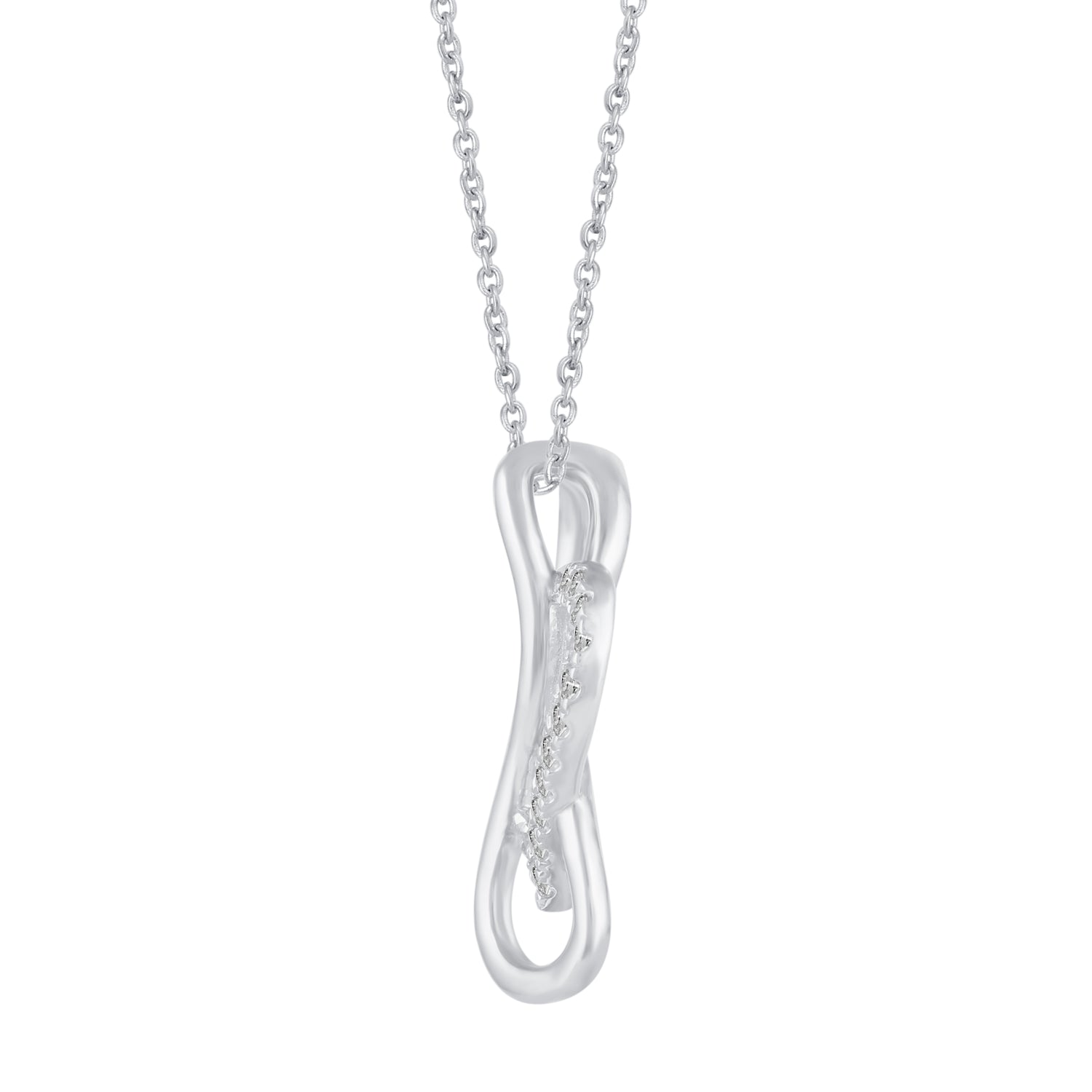 1/6 CT TW Diamond Infinity Heart Pendant Necklace in 14K Gold