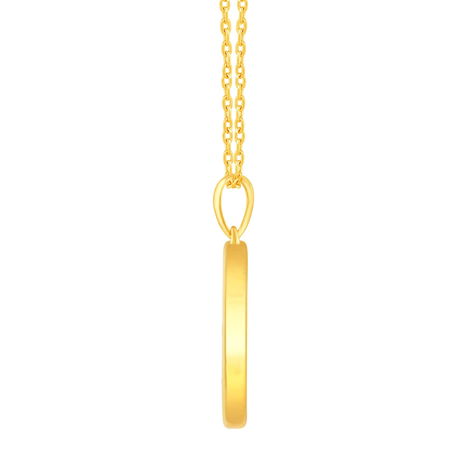 1/20 Cttw Diamond Aquarius Zodiac Pendant Necklace set in 925 Sterling Silver 14K Yellow Gold Plating