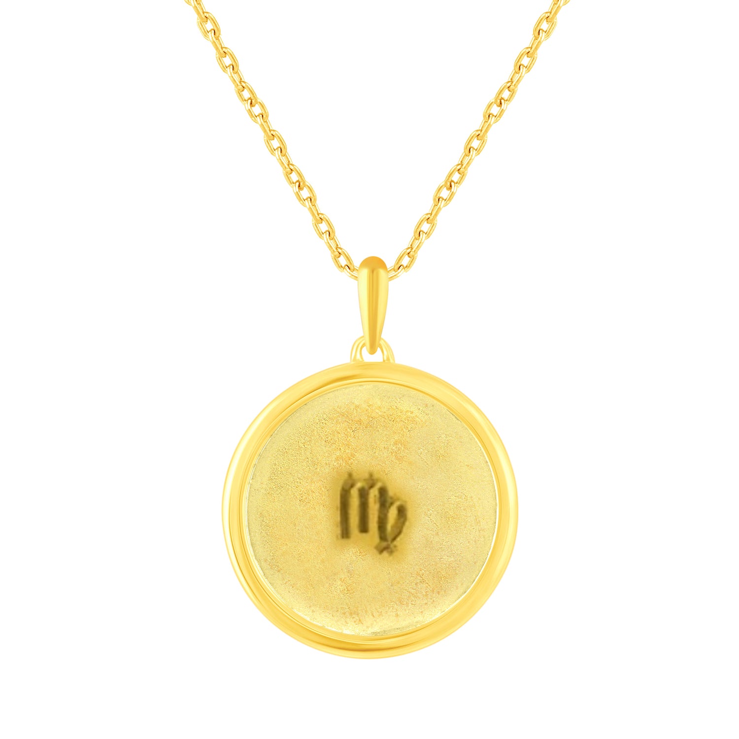 1/20 Cttw Diamond Virgo Zodiac Pendant Necklace set in 925 Sterling Silver 14K Yellow Gold Plating