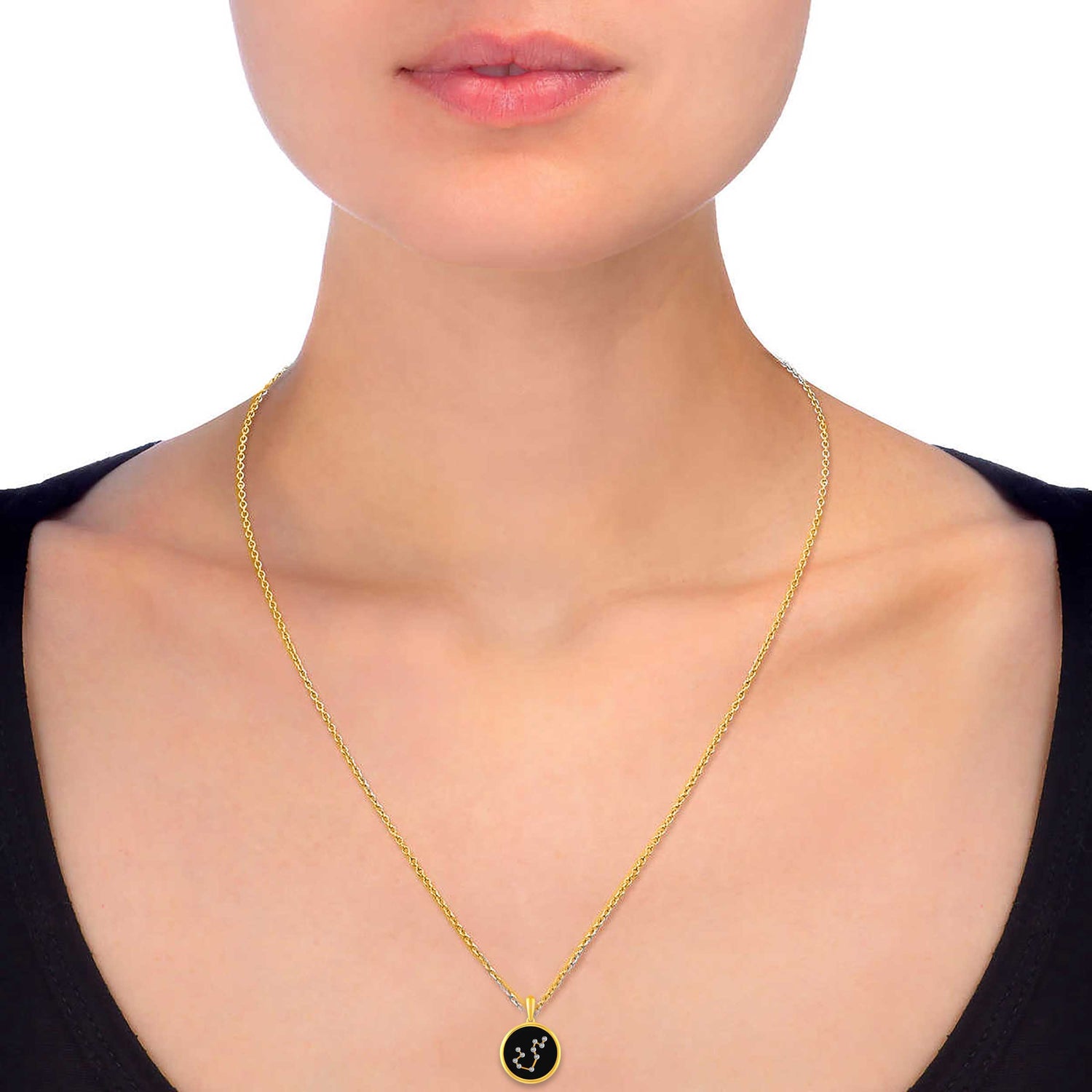 High Polish 14k Yellow Gold Open Design Lotus Flower Pendant Necklace