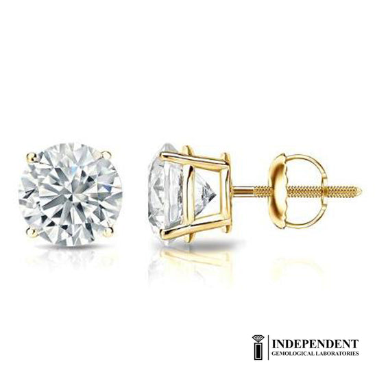 I.G.L Certified 1/2 Cttw Diamond Stud Earrings set in 14K White Gold fine jewelry certified diamond